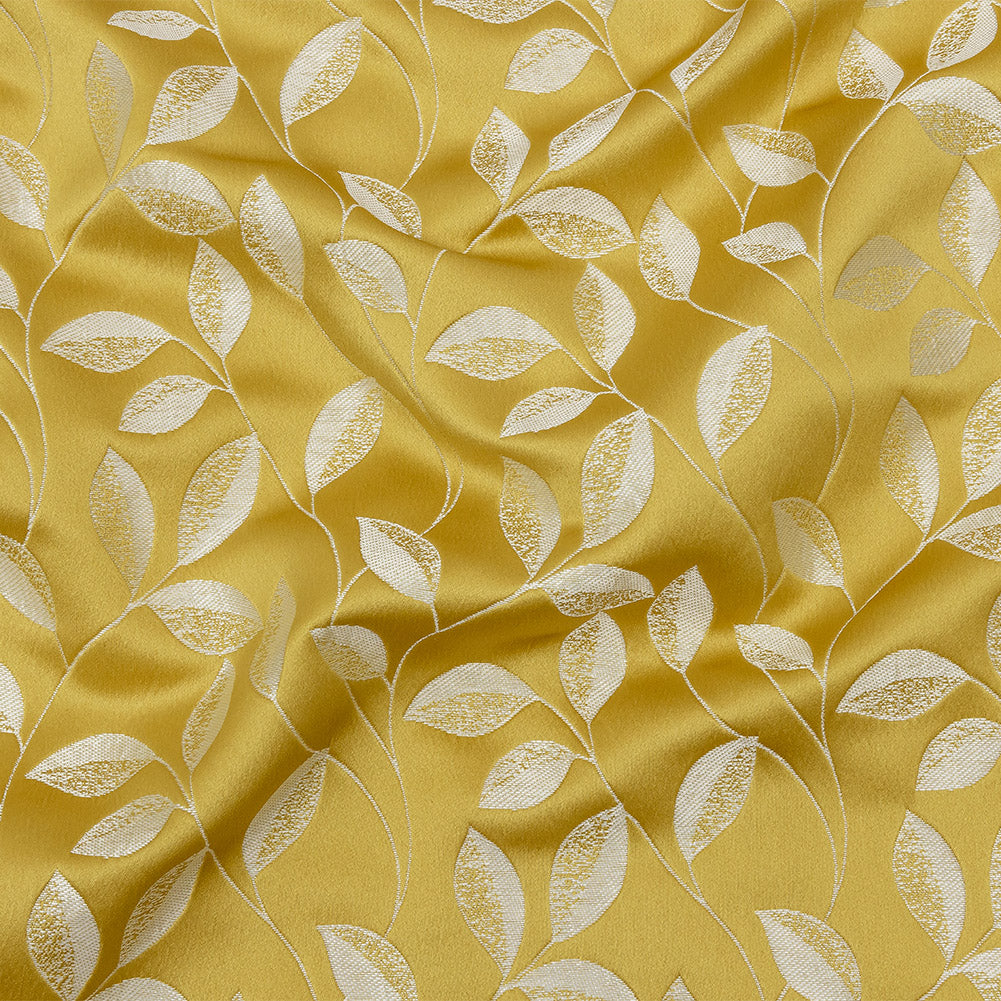 Satin-Faced Jacquard - Sunflower Foliage - British Imported - Joann Fabrics