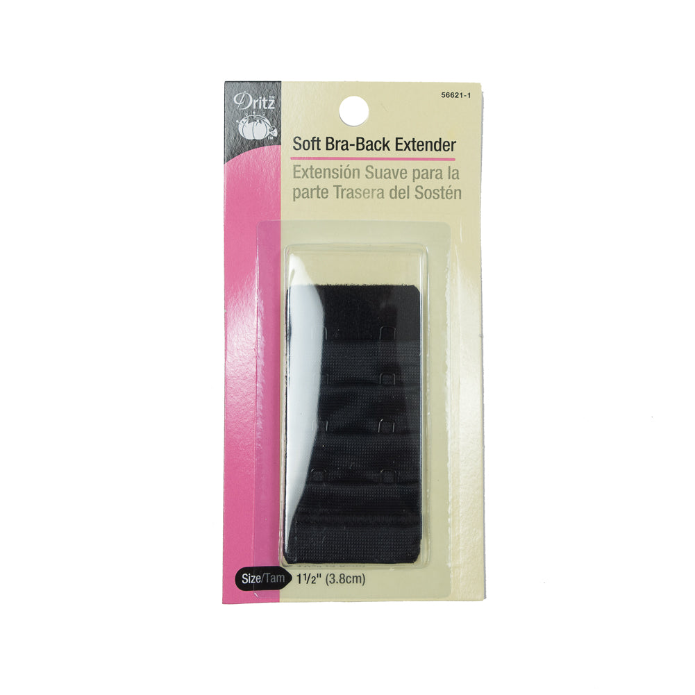 Dritz Black Soft Bra Back Extender - 1.5