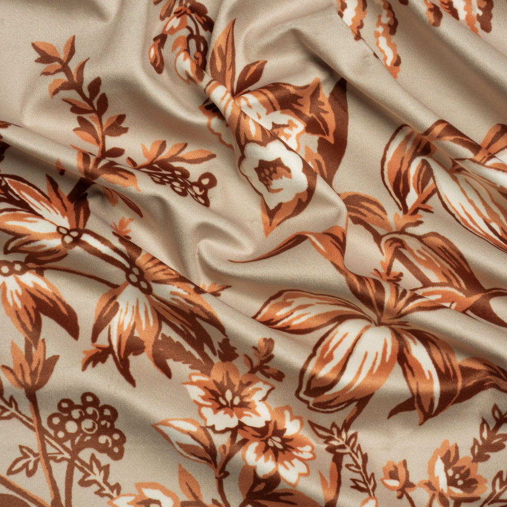 Polyester Microvelvet Print - Ember Floral - British Imported - Joann Fabrics