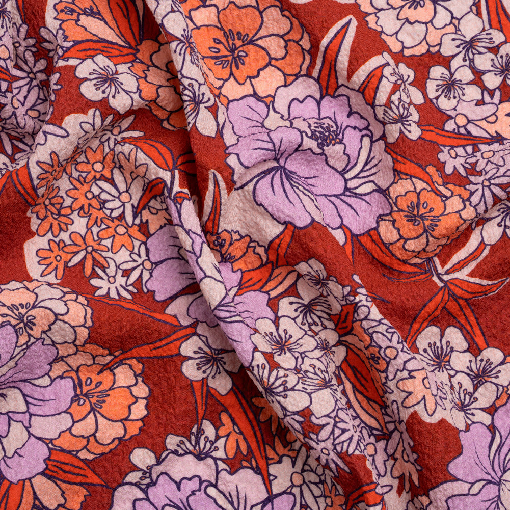 Mood Exclusive Cherry Blossom Lessons Stretch Polyester Seersucker - Joann Fabrics
