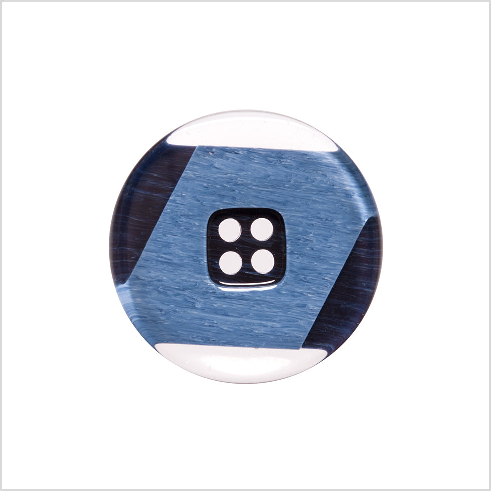 Italian Navy Abstract Semi-Clear 2-Hole Plastic Button - 36L/23mm - Joann Fabrics