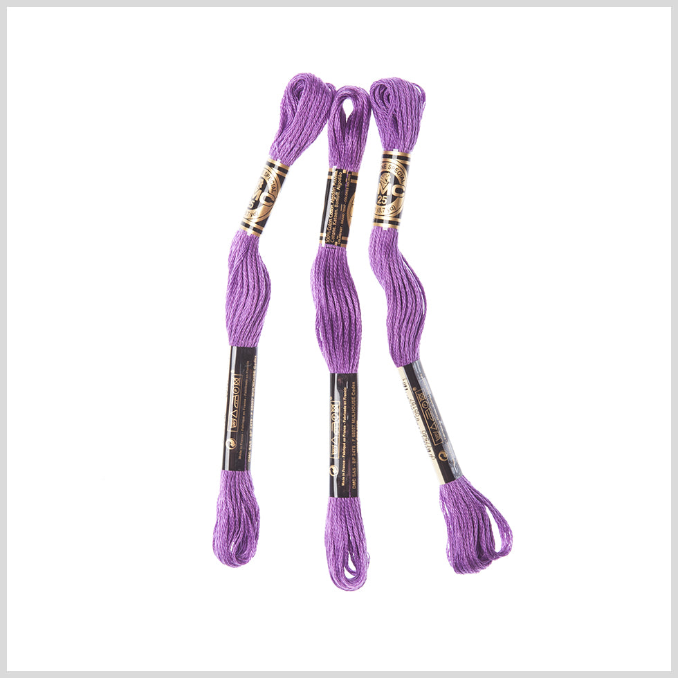 3-Pack DMC Size 6 Embroidery Floss #552 Medium Violet - Joann Fabrics