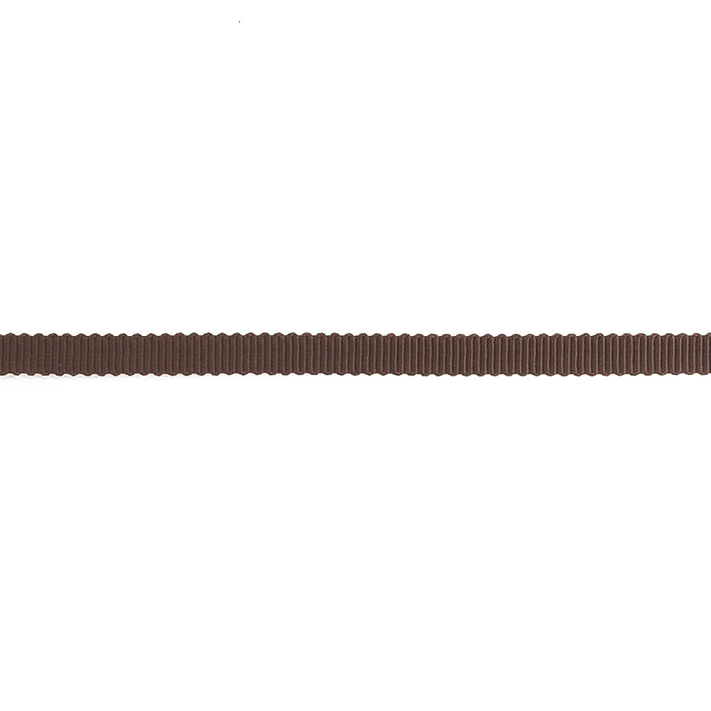 Deep Brown Petersham Grosgrain Ribbon - 0.25