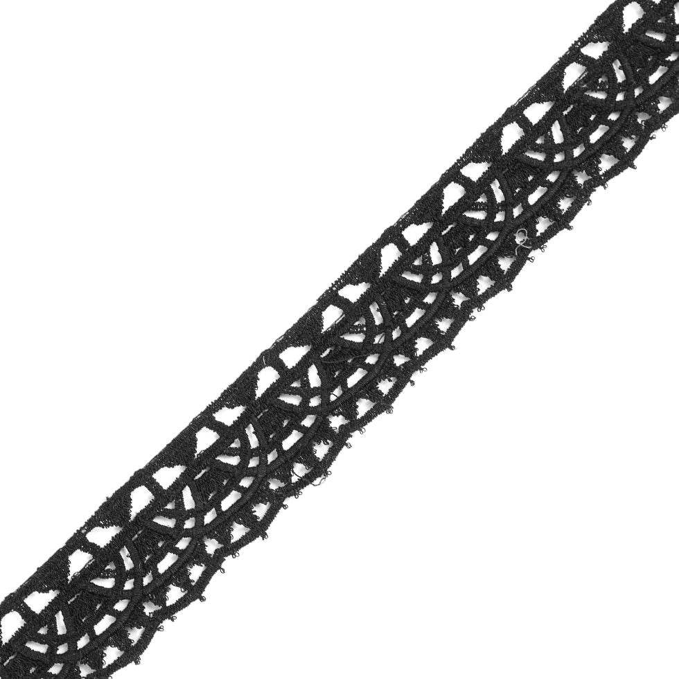 Black Venise Lace Trim - 1.625