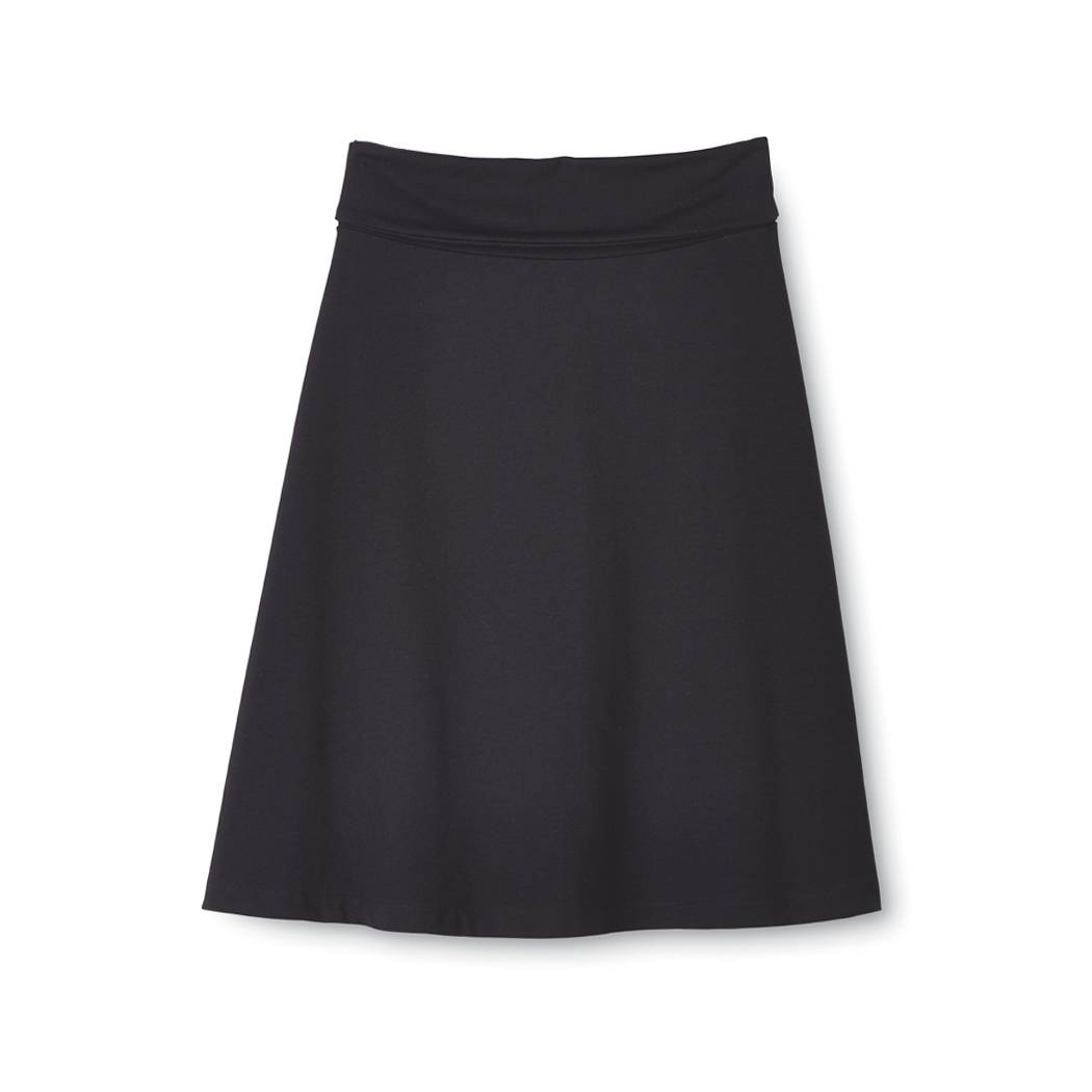 Cotton Blend City Skirt, Pull-On Comfortable Wide Waistband - Northstyle Catalog