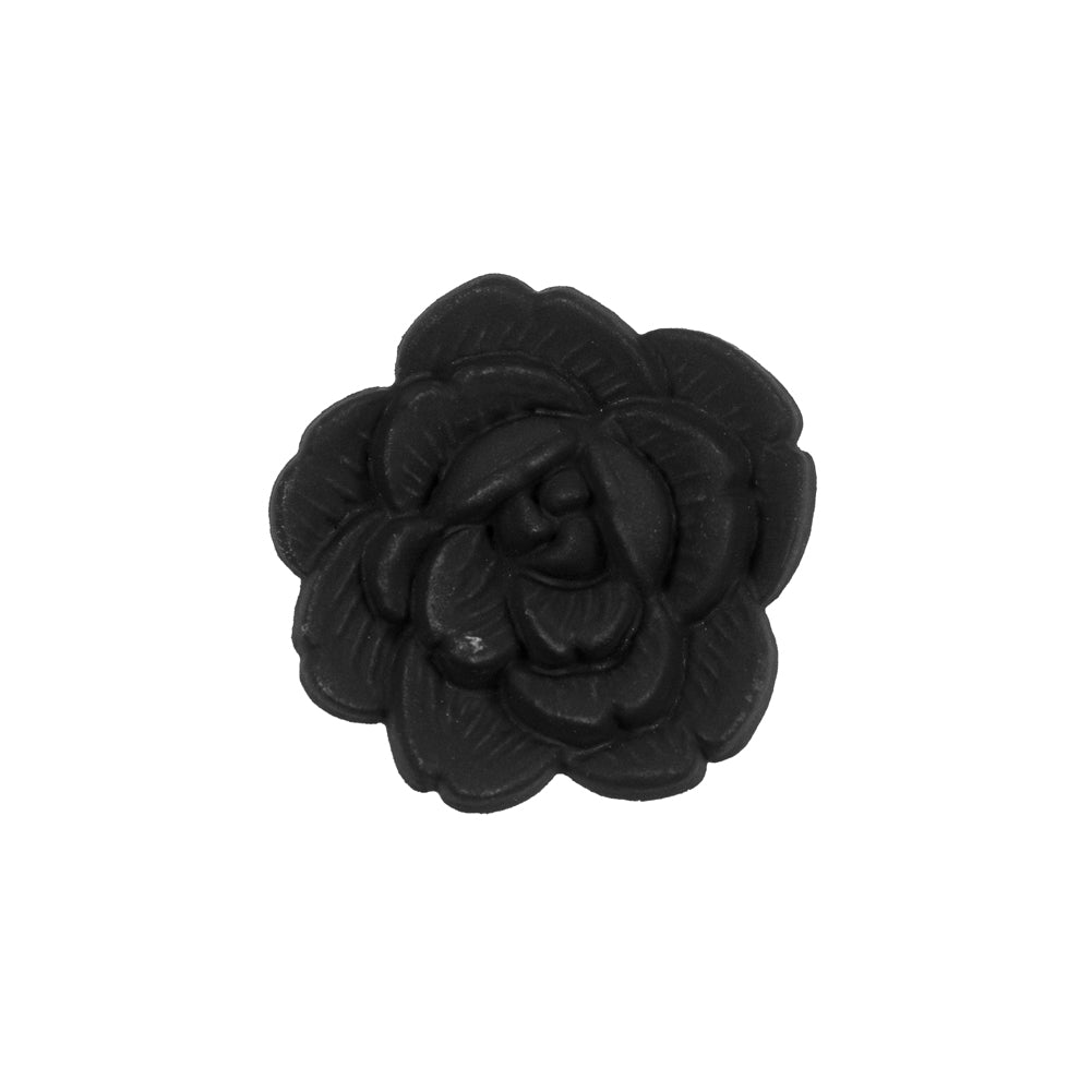 Italian Black Flower Shank Back Button - 36L/23mm - Joann Fabrics