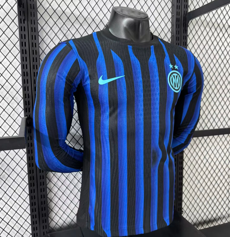 2025/2026 Long Sleeves Player Version Inter Milan Home Football Jersey1:1 Quality Thai