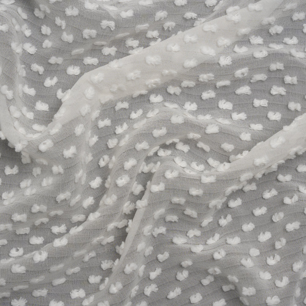 Famous Australian Designer Off White Silk Swiss Dot - Joann Fabrics