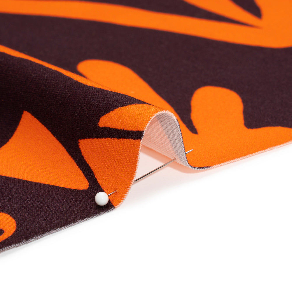 Stretch Cotton Twill Print - Orange and Purple Floral - Mood Exclusive Drawing Delight - Joann Fabrics