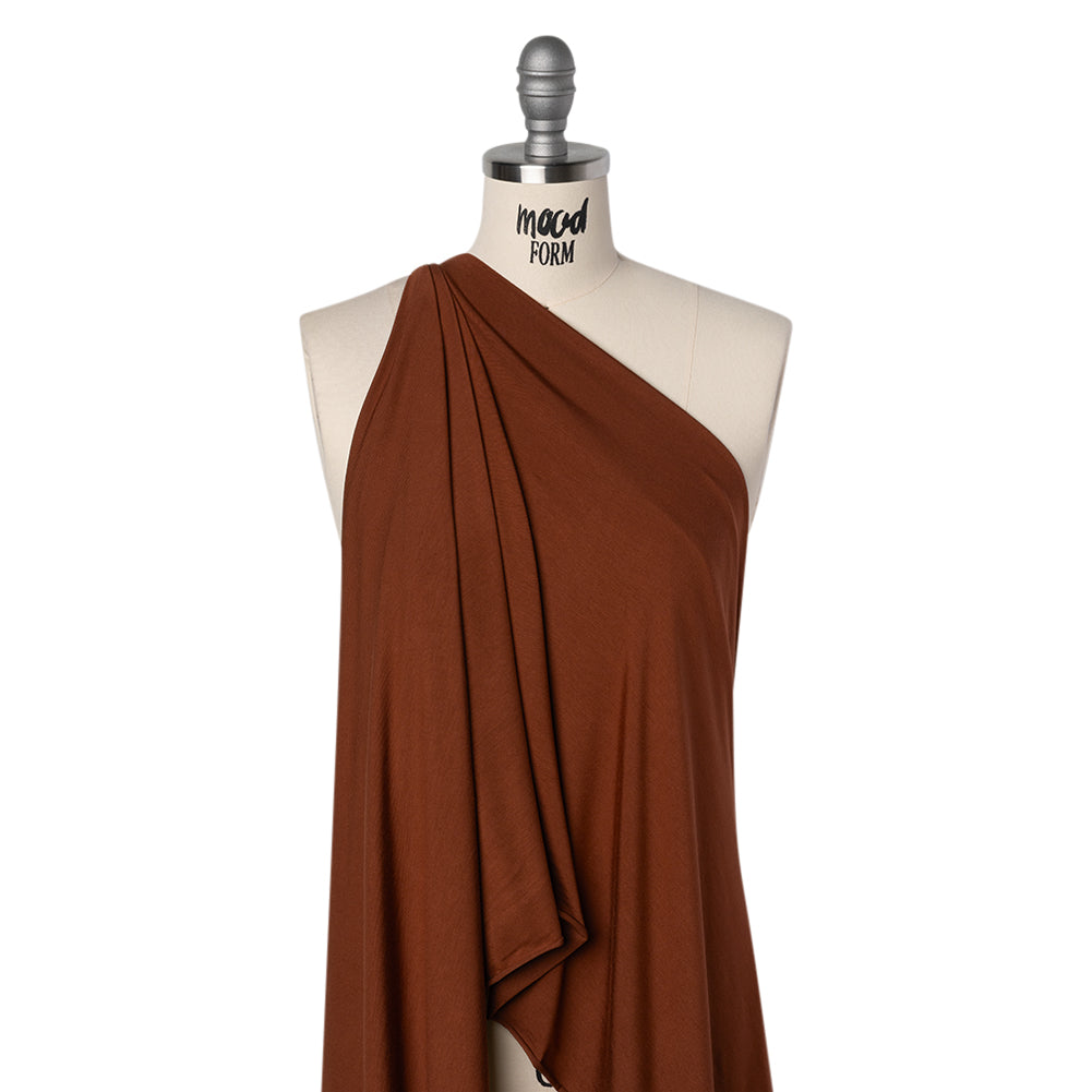 Stretch Rayon Jersey - Cognac - Designer Deadstock - Joann Fabrics