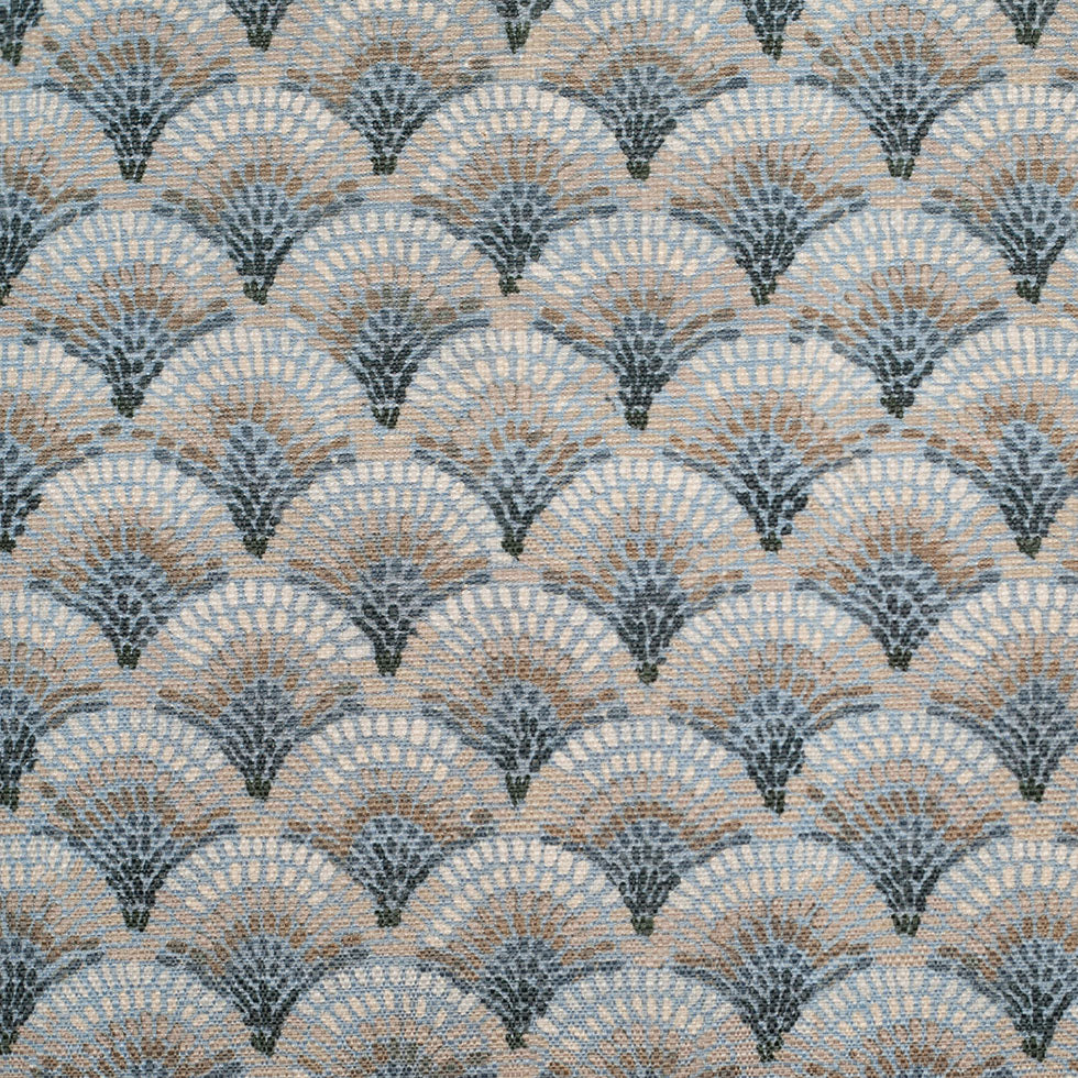 Spanish Blue/Gray Geometric Poly/Cotton Canvas - Joann Fabrics
