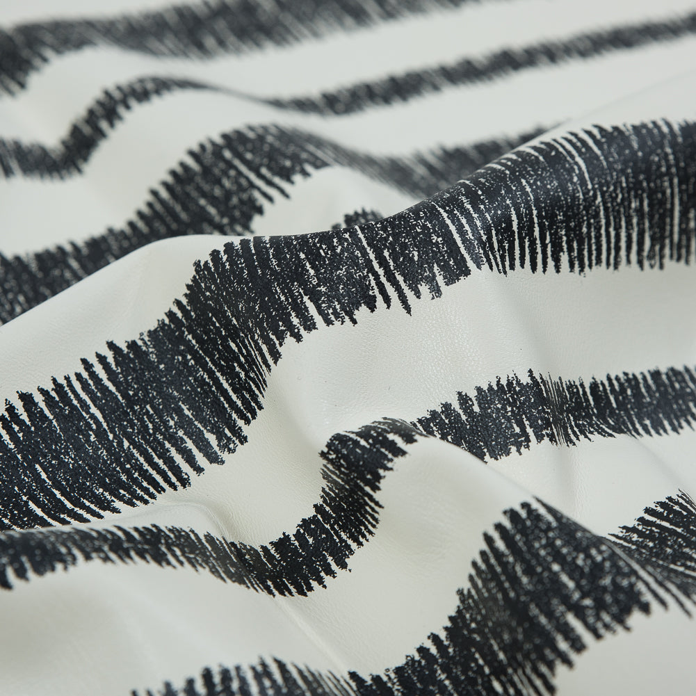 Phillip Lim Small Ivory and Black Striped Digitally Printed Lamb Leather - Joann Fabrics