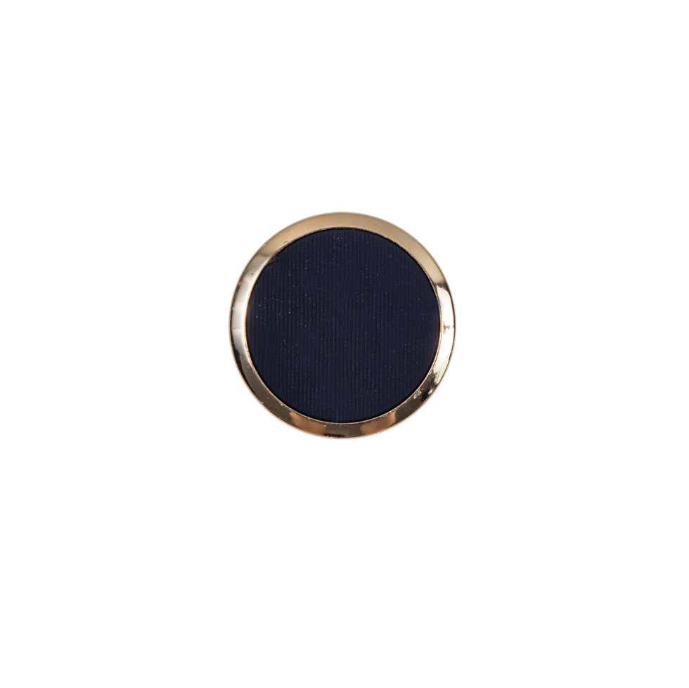 Italian Navy and Gold Plastic Shank-Back Button - 20L/12.5mm - Joann Fabrics