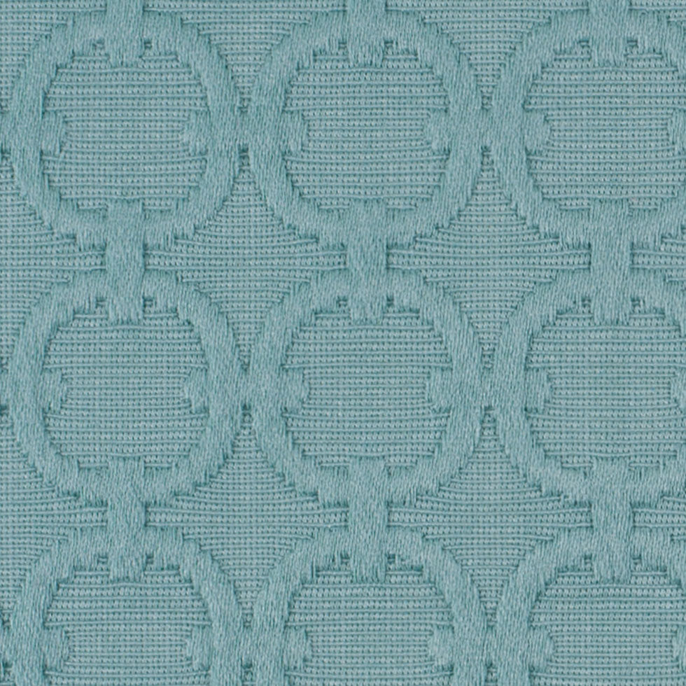 Turquoise Geometric Embroidered Cotton-Poly Woven - Joann Fabrics