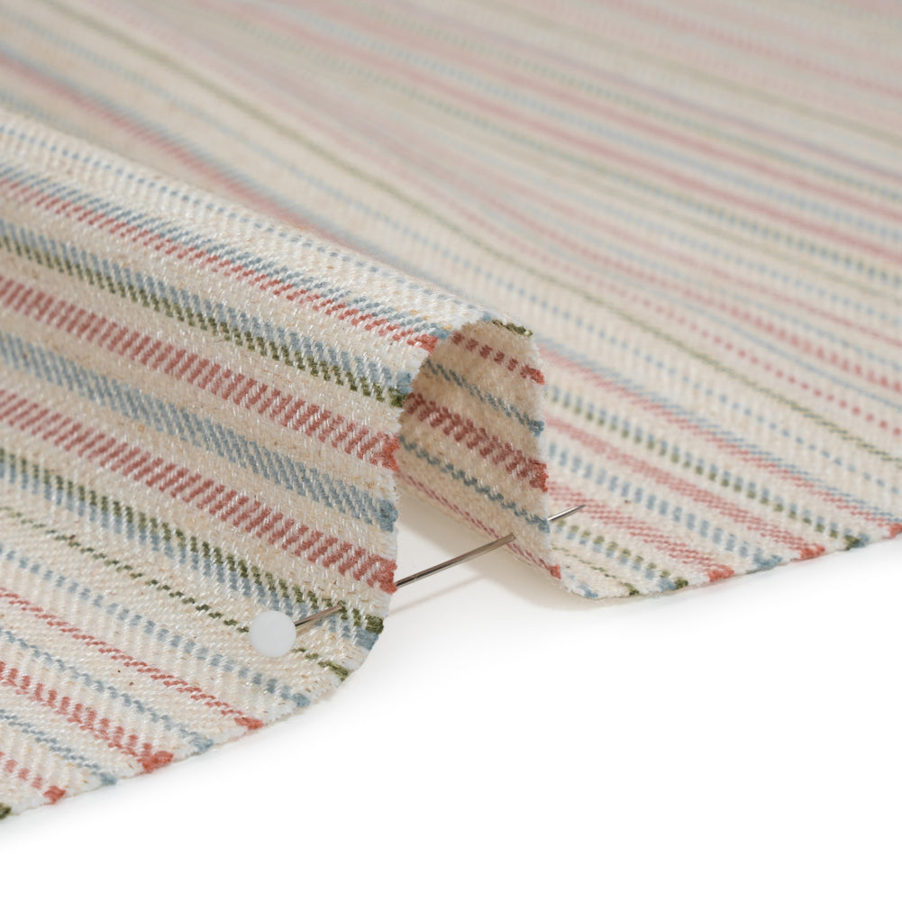 Polyester and Cotton Twill - Rosewood Barcode Stripes - British Imported - Joann Fabrics