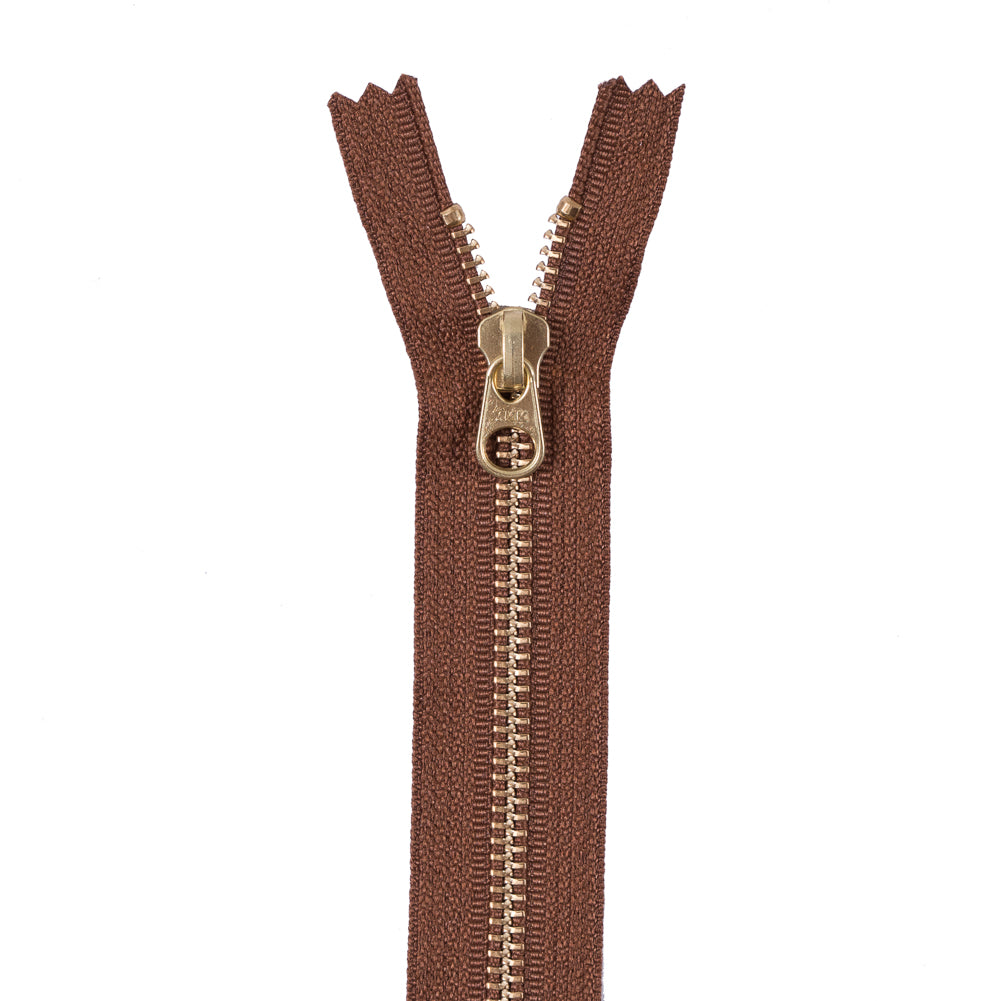Metal Zipper with Gold Pull and Teeth 6