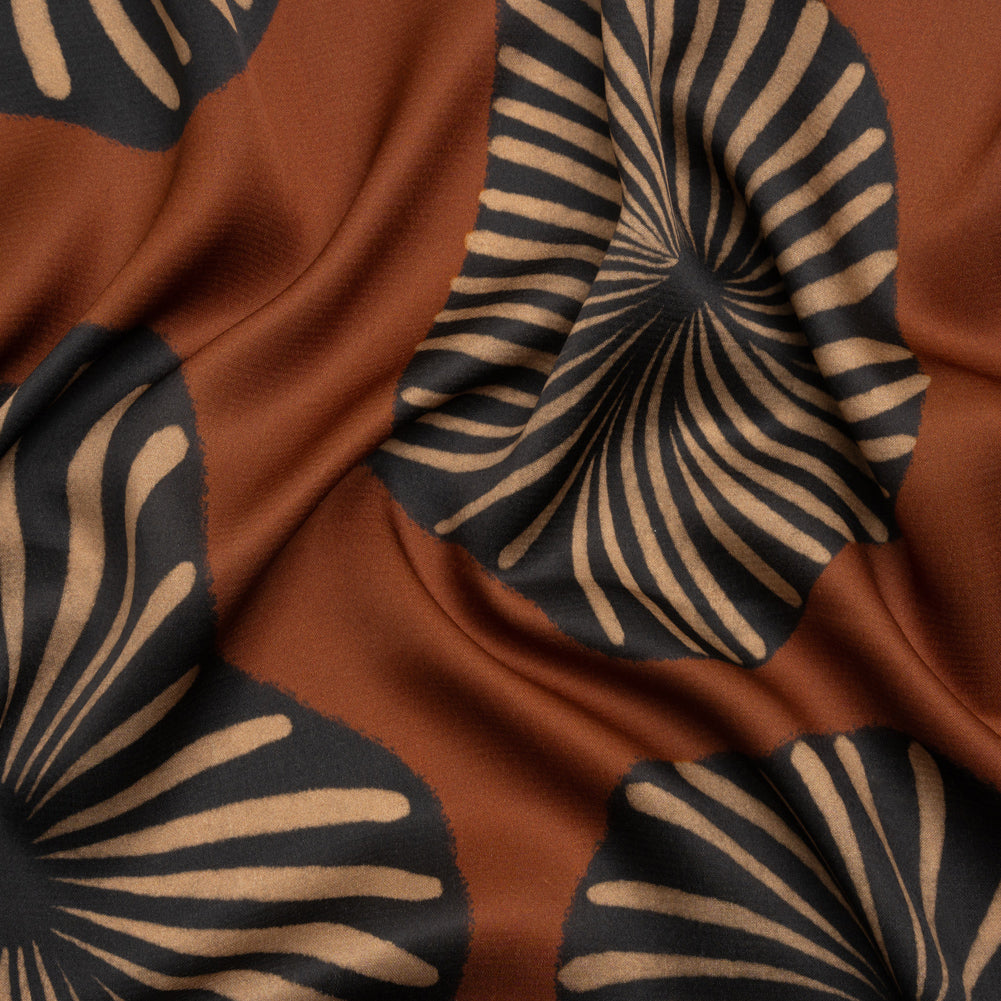 Mood Exclusive Brown Maggie's Medallions Striped Viscose Dobby - Joann Fabrics