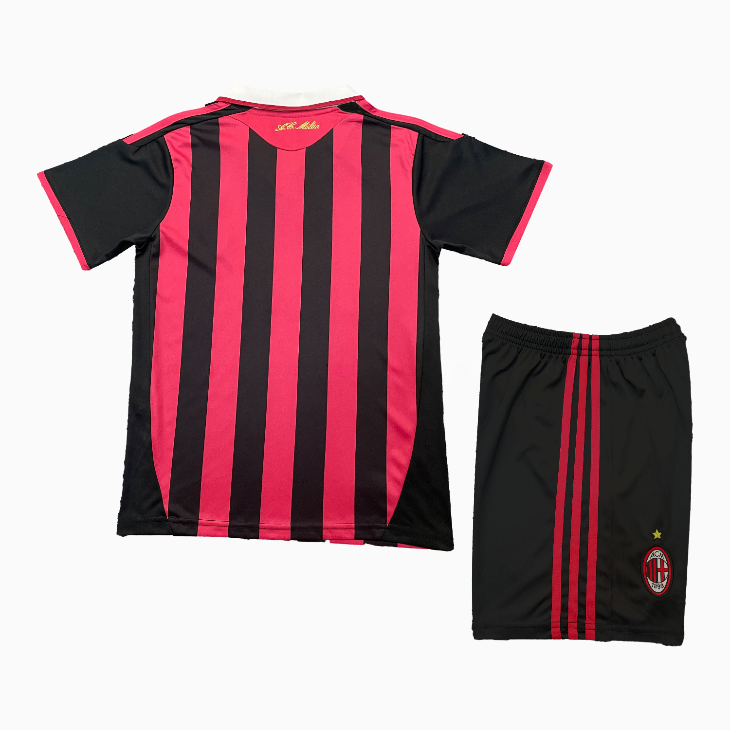 Retro AC Milan 2009-10 Home Red Kids Kit - UnitedFutballJersey