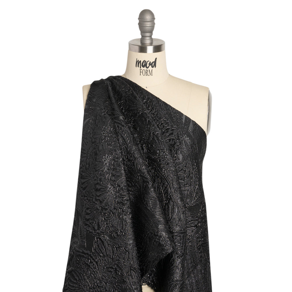 Metallic Black Gleaming Garden Luxury Brocade - Joann Fabrics
