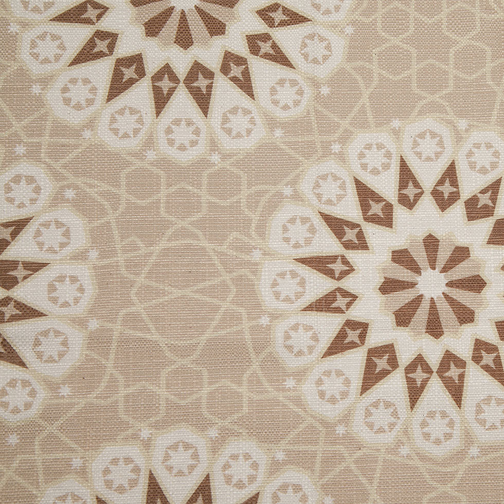 Spanish Beige/Brown Geometric Poly/Cotton Canvas - Joann Fabrics