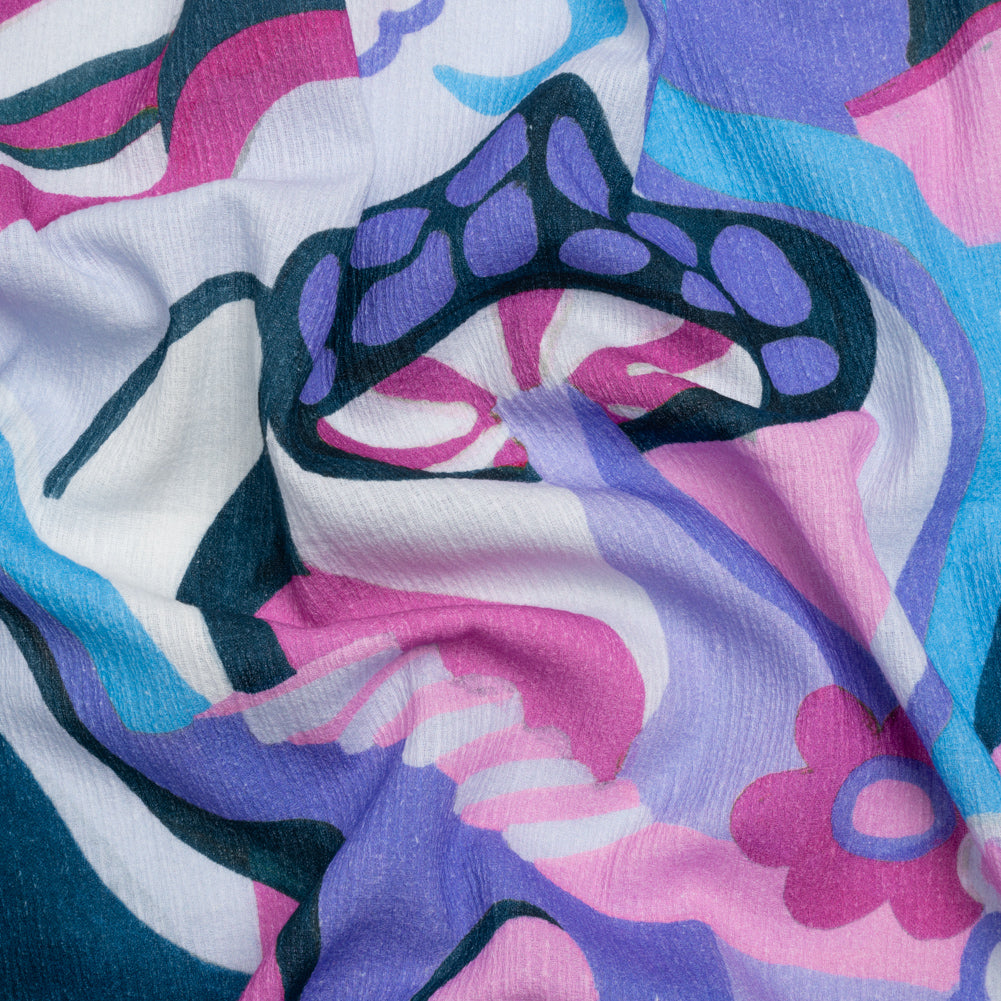 Mood Exclusive Purple Mid Mod Mushroom Slubbed Gauzy Cotton Woven - Joann Fabrics