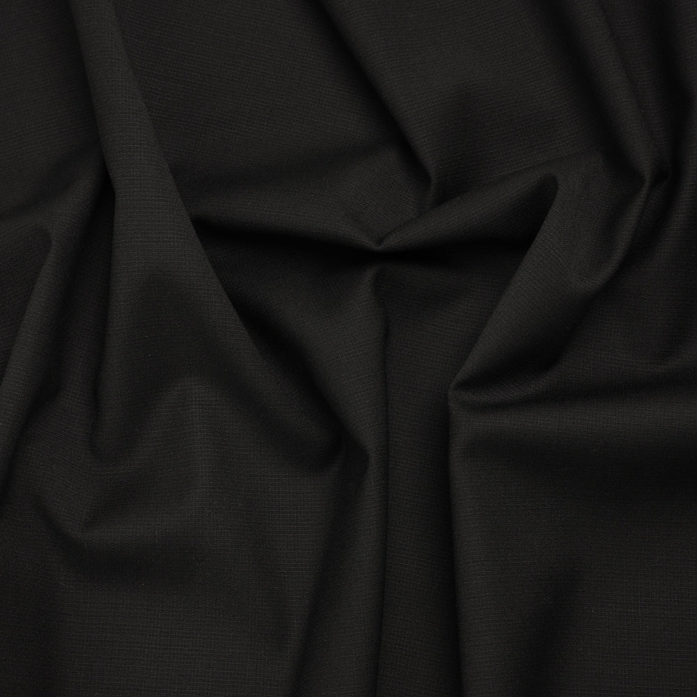Textured Stretch Wool Suiting - Black - Deadstock - Joann Fabrics