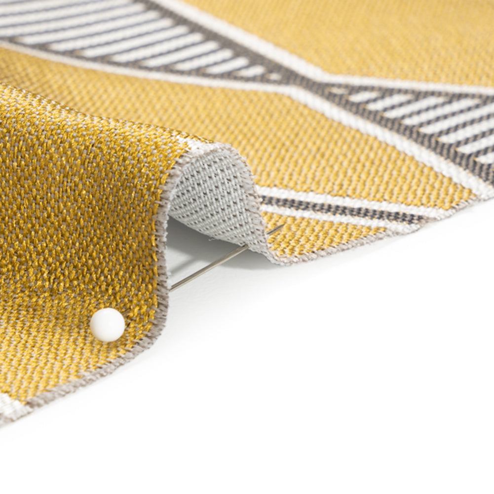 Gold, Charcoal and Gray Deco Diamonds Polyester Jacquard - Joann Fabrics