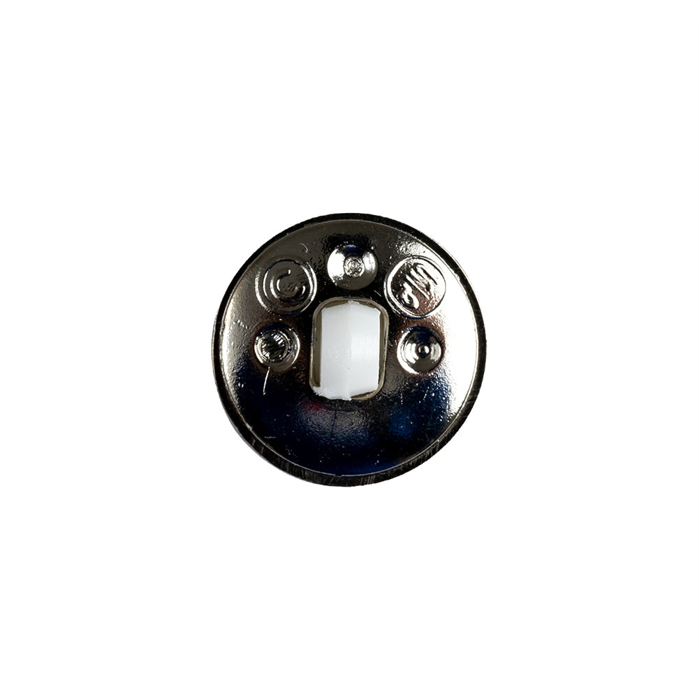 White and Silver 2-Piece Cone-Shaped Shank Back Button - 24L/15mm - Joann Fabrics