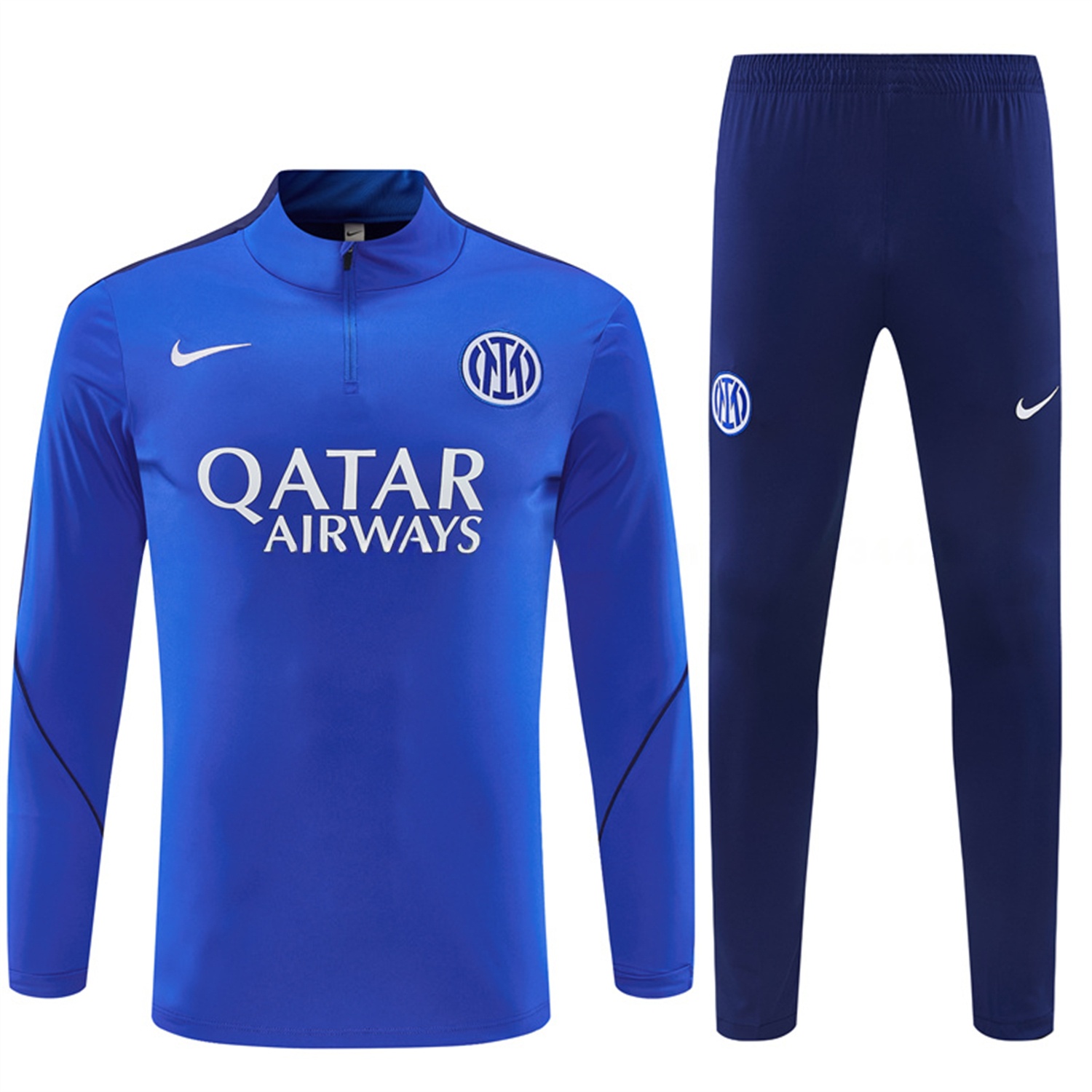 Inter Milan 26-27 Long Sleeve Training Set - Blue Top & Royal Blue Pants - UnitedFutballJersey