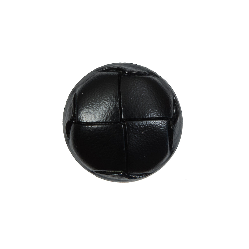 Black Faux Leather Shank Back Button - 32L/20mm - Joann Fabrics