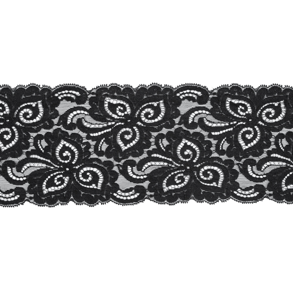 Black Floral Lace Trim - 5