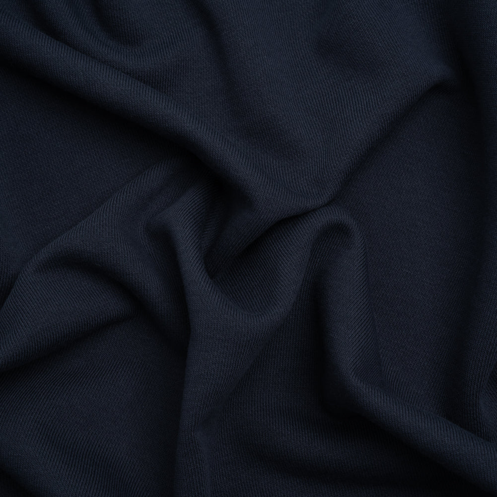 Cotton and Recycled Polyester French Terry - Navy Blue - Deadstock - Joann Fabrics