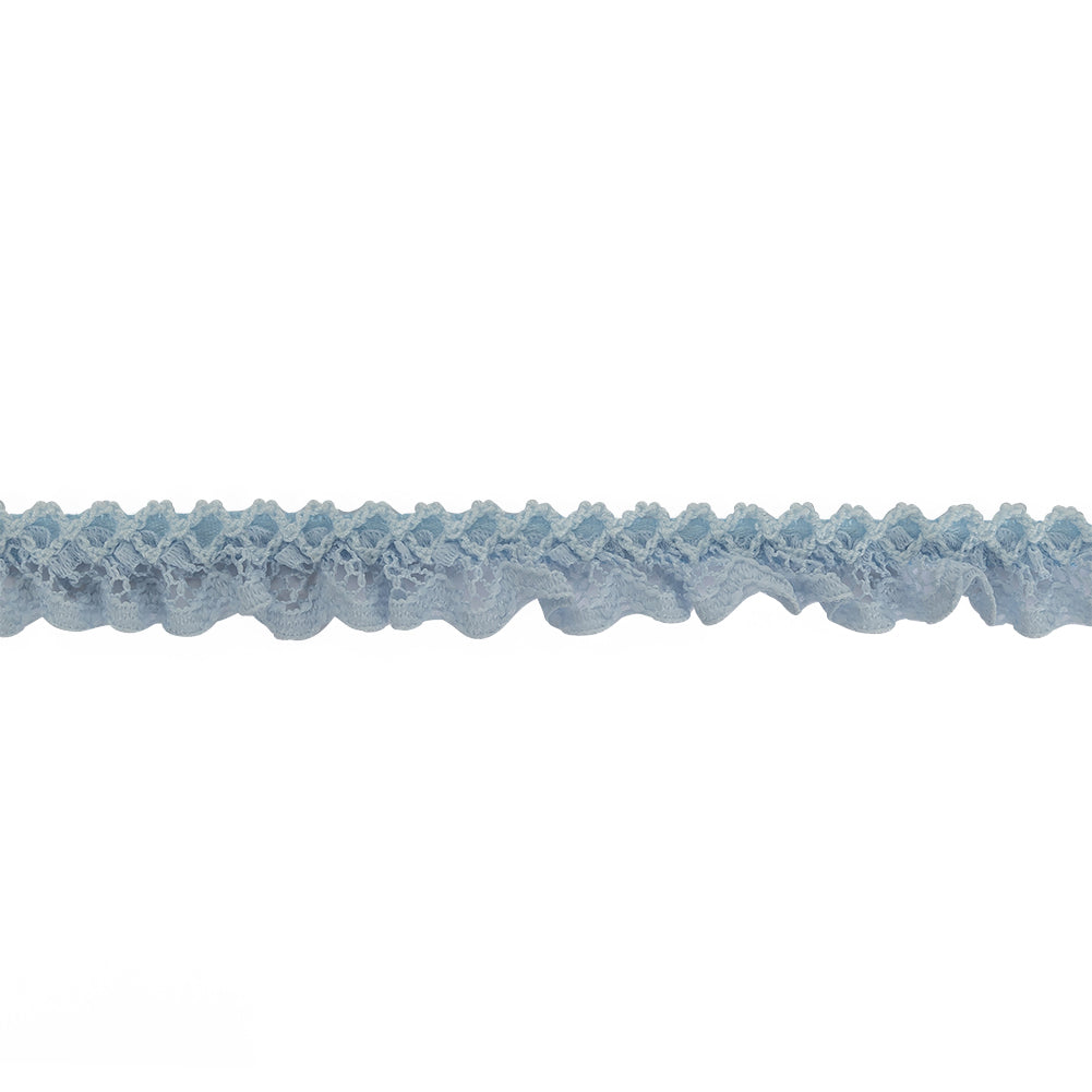 Baby Blue Criss Cross Crochet Trimming - 0.625