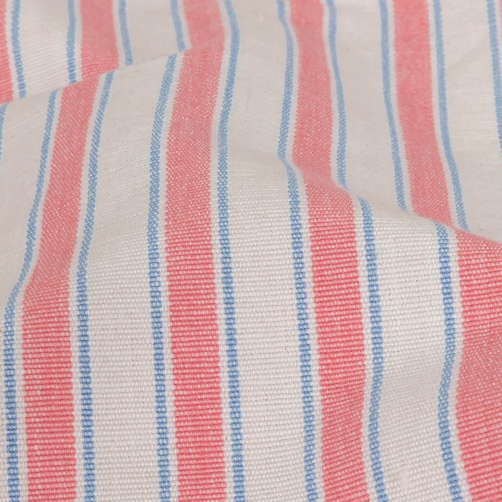 Cotton Candy Pink, Blue and White Striped Handwoven Cotton - Joann Fabrics