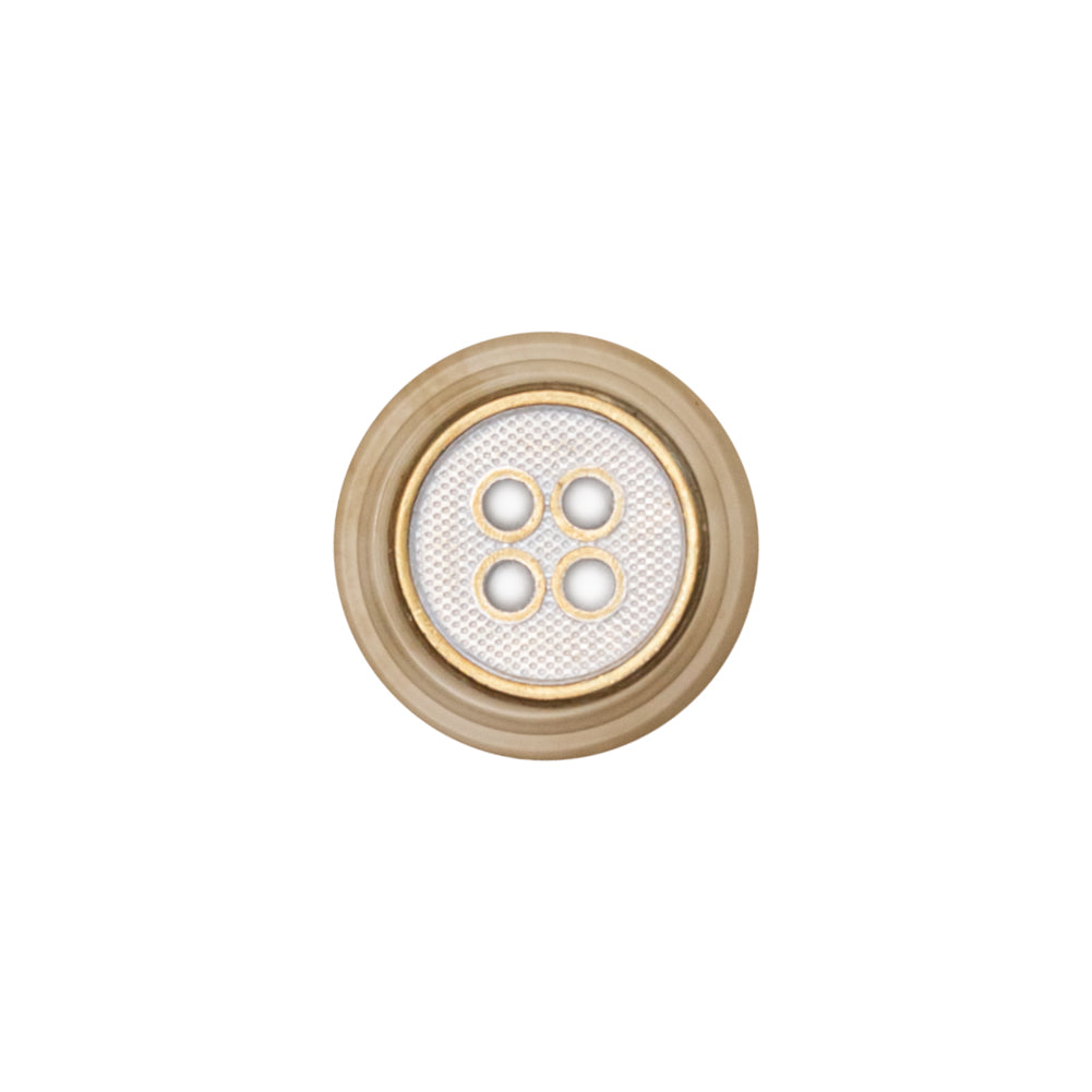 Italian Kelp and Silver Nailshead and Translucent Plastic 4-Hole Button - 24L/15mm - Joann Fabrics