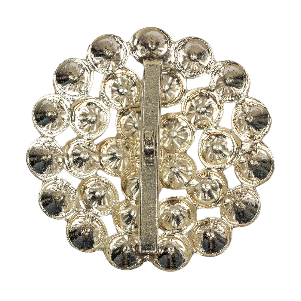 Vintage Crystal Rhinestones Silver Metal Open Framework Sew on Button - 58L/37mm - Joann Fabrics