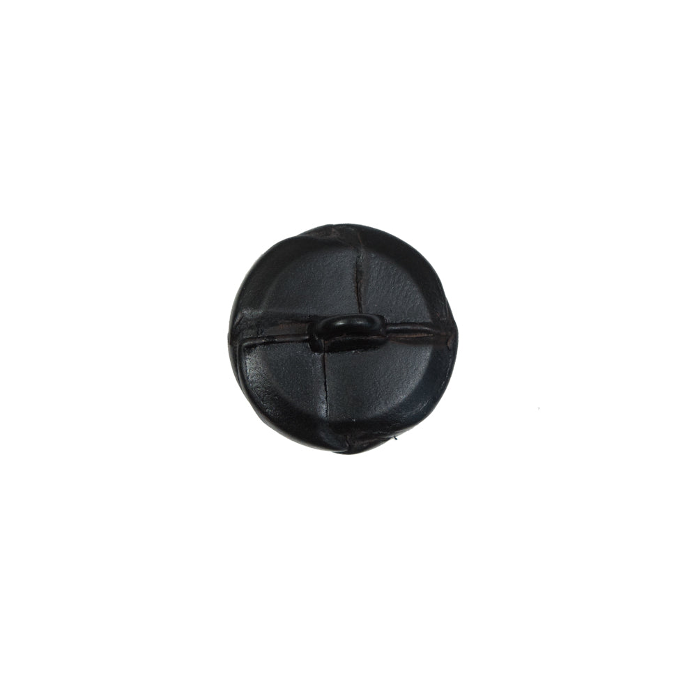 Black Leather Shank Back Button - 20L/12.5mm - Joann Fabrics