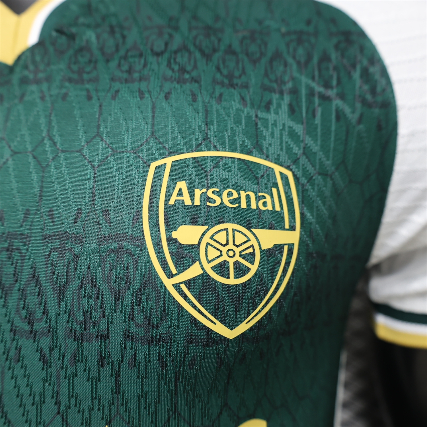 Arsenal 26-27 Champions League Green White Special Jersey - Player Version - UnitedFutballJersey