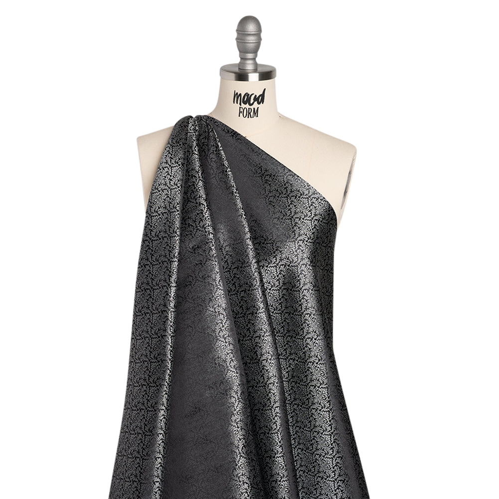 Yaya Han Polyester and Nylon Brocade - Imperial Silver and Black Damask - Cosplay Collection - Joann Fabrics