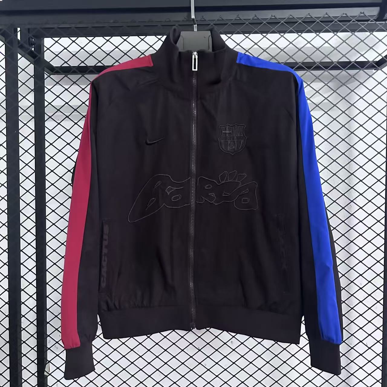 2025 Barcelona Windbreaker Black Jersey 1:1 Thai Quality