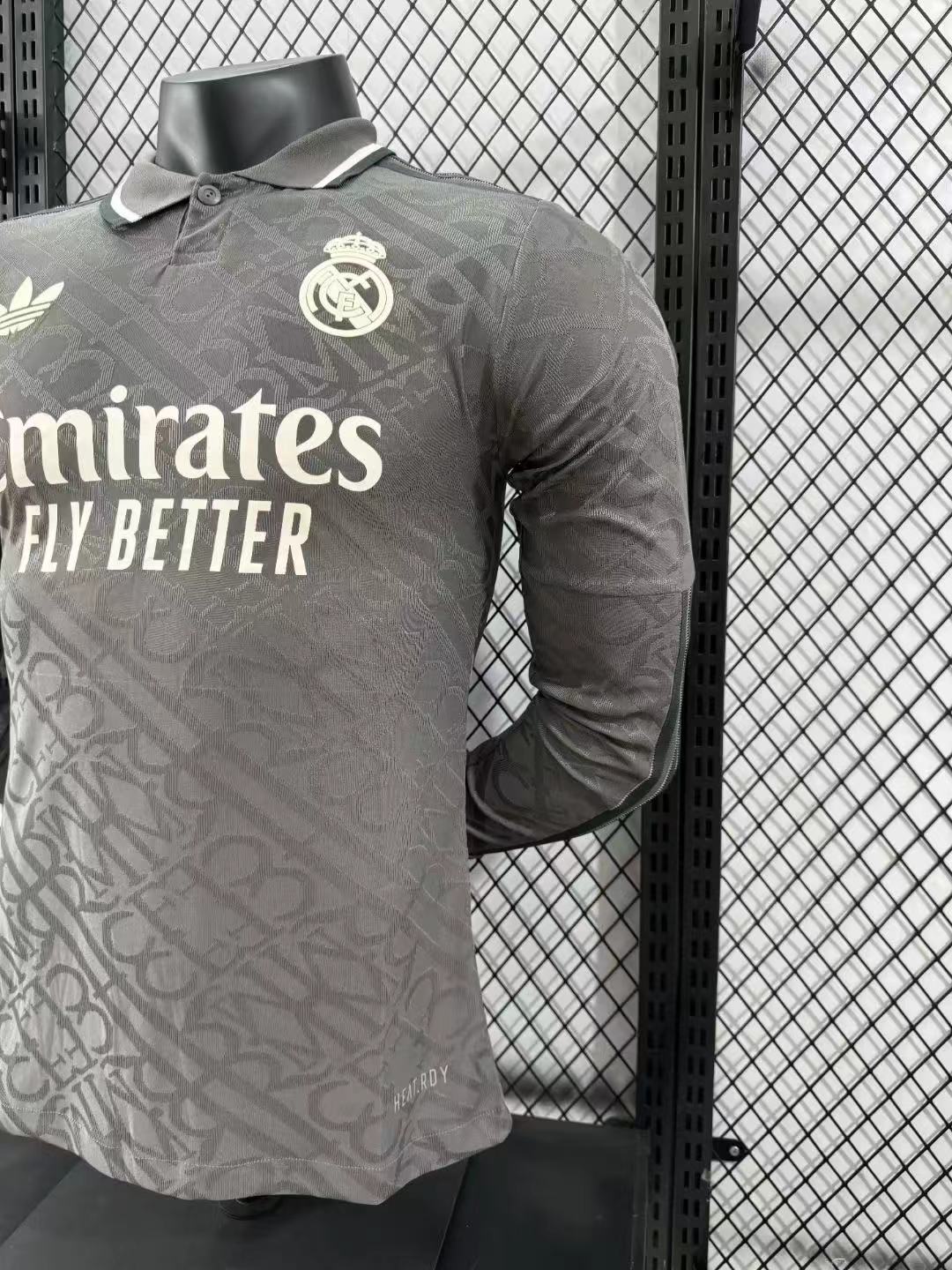 2024/2025 Player Version Real Madrid Third Away Long Sleeve Jersey 1:1 Thai Quality