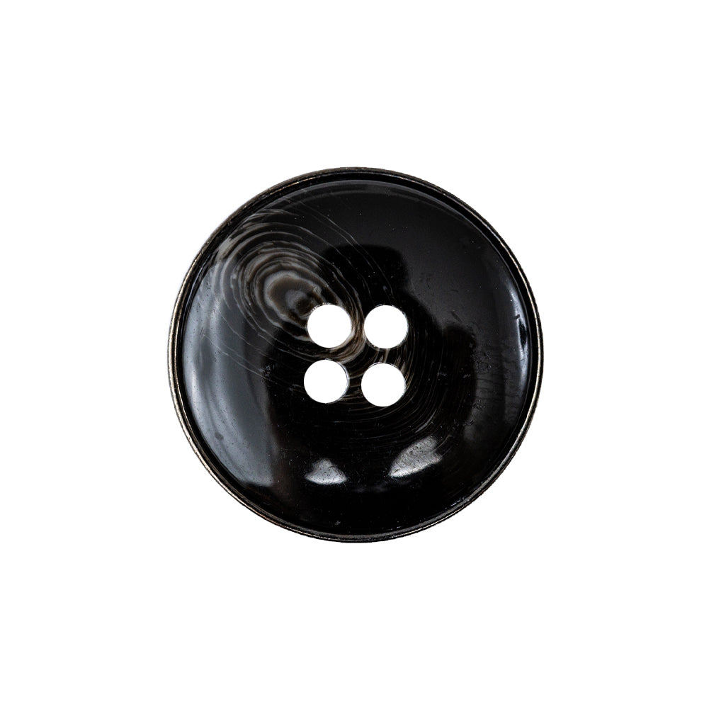 Black and Gray Swirl Gunmetal 4-Hole Set-in Button - 36L/23mm - Joann Fabrics