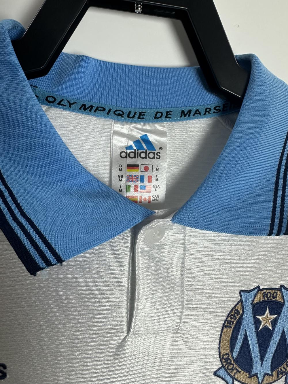 1998-1999 Retro Olympique de Marseille Home Football Jersey 1:1 Thai Quality