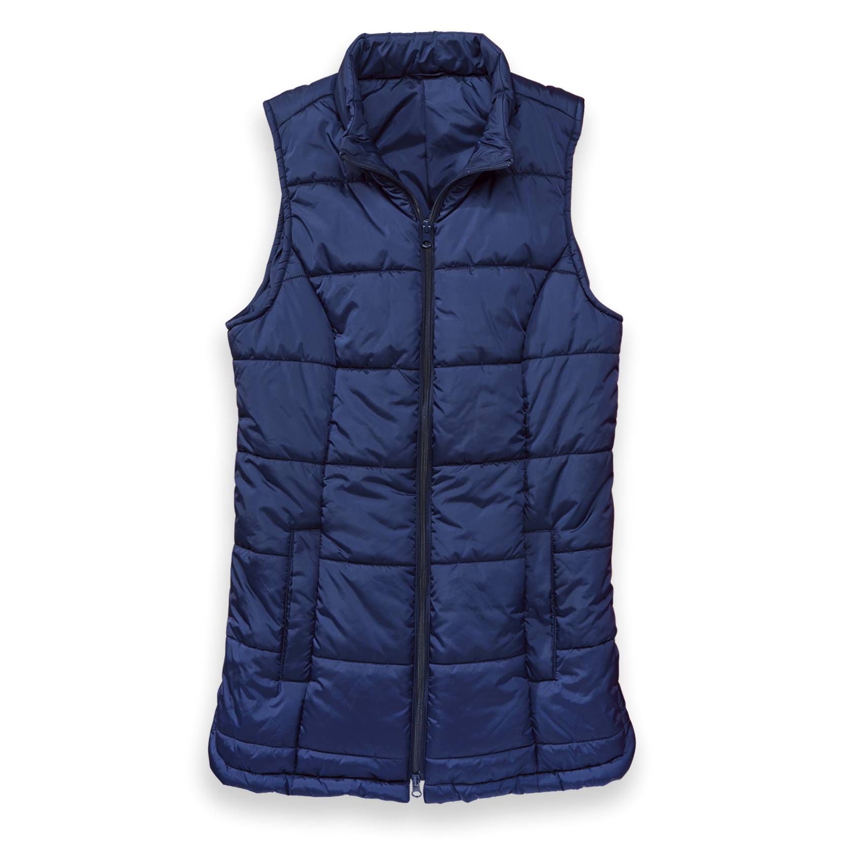 Long-Length Quilted Vest, 2-Way Zip, Side Tabs, Zip Pockets - Northstyle Catalog