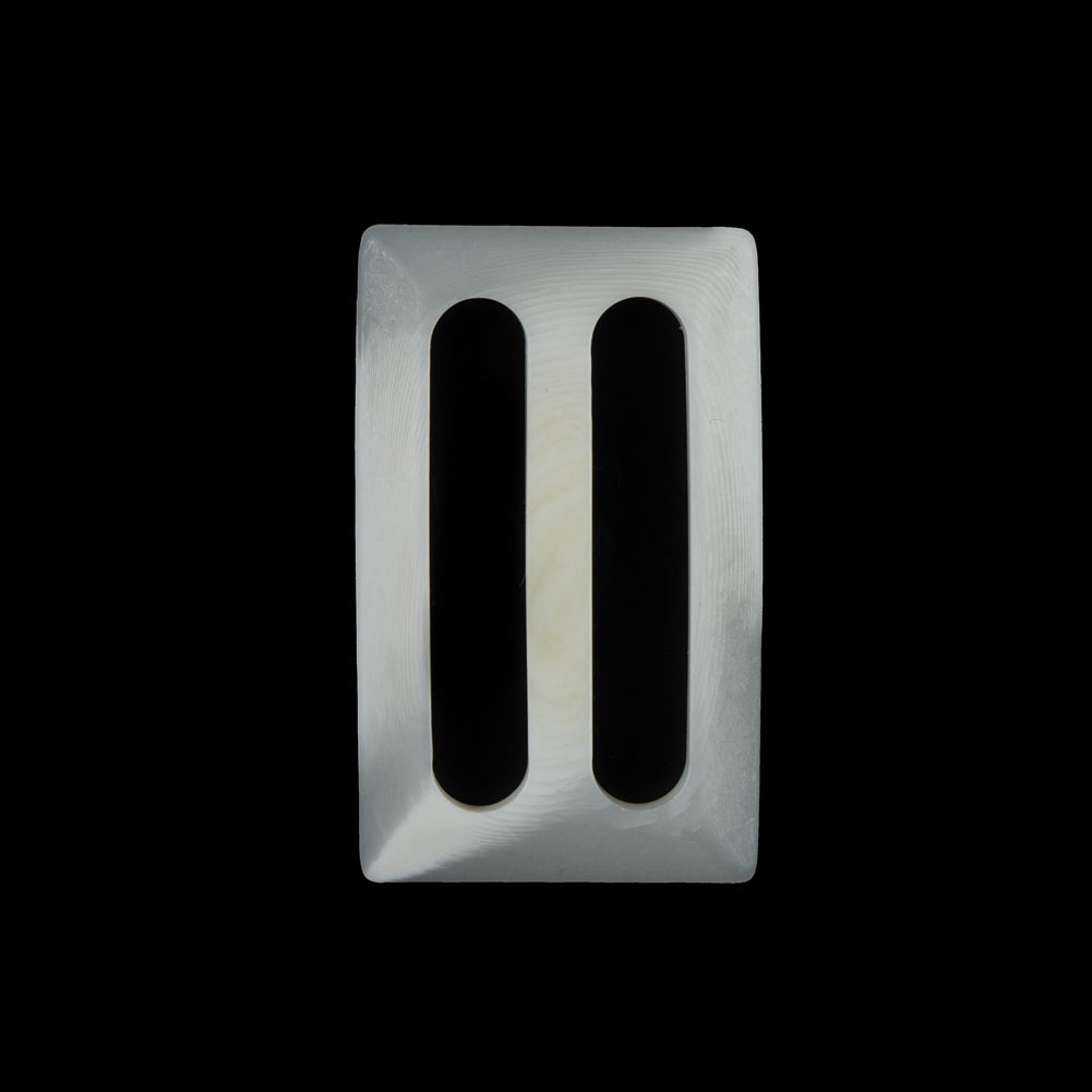 Ivory Plastic Buckle - 2.5