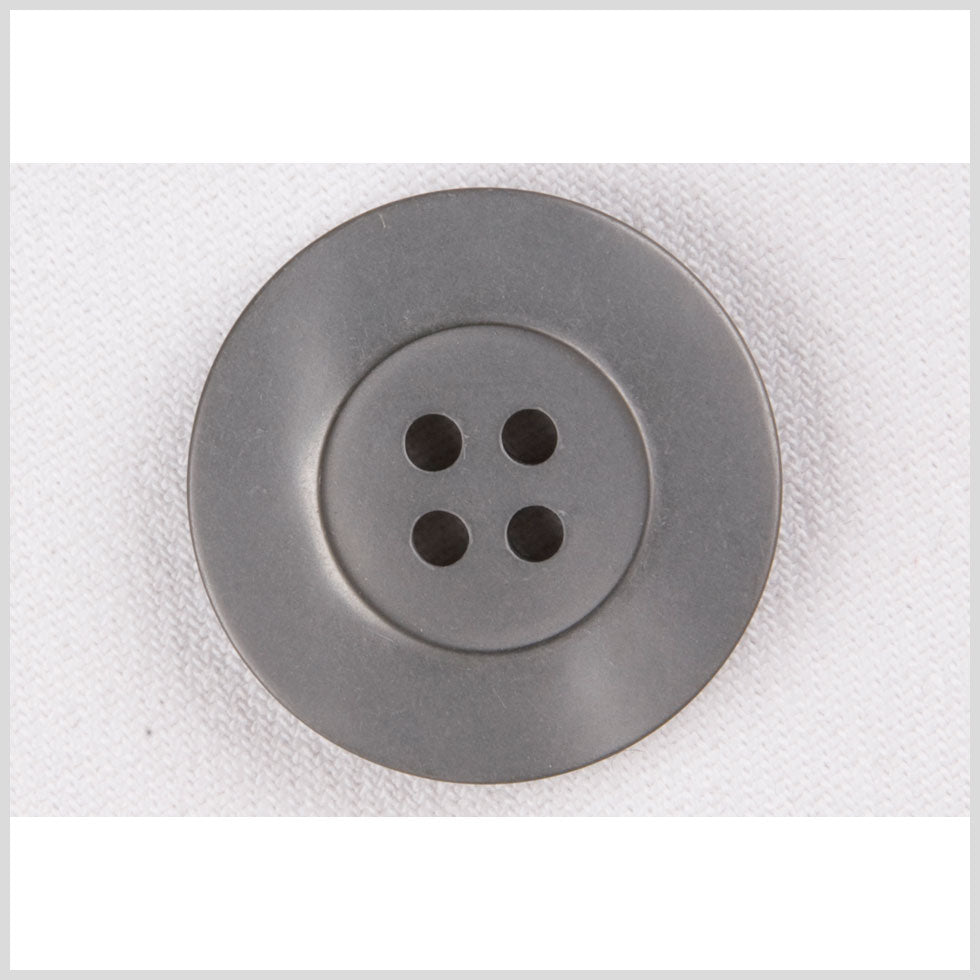 Plastic 4-Hole Button - 50L/32mm - Silver Gray Flat Rim - Joann Fabrics
