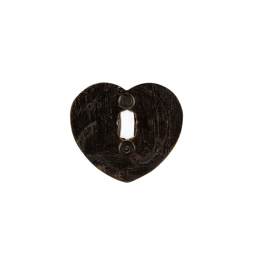 Italian White and Bronze Faceted Heart Shaped Shank Back Button - 32L/20mm - Joann Fabrics