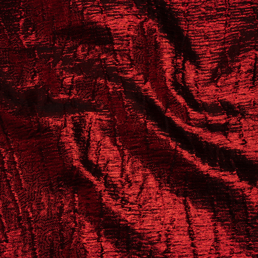 Metallic Brocade - Red Subtle Wrinkles - Kylie Collection - Joann Fabrics