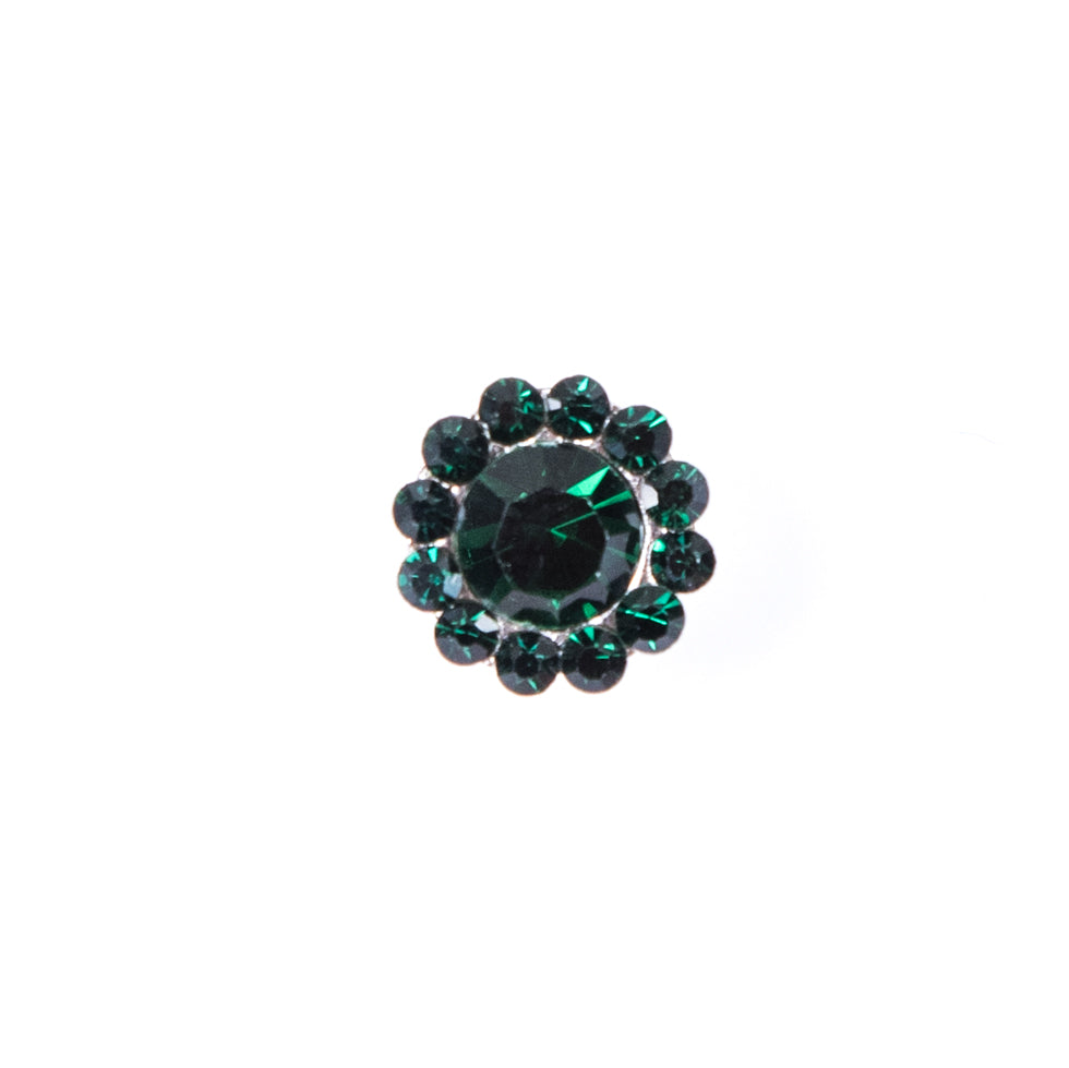 Italian Emerald Rhinestone Shank Back Button - 14L/9mm - Joann Fabrics