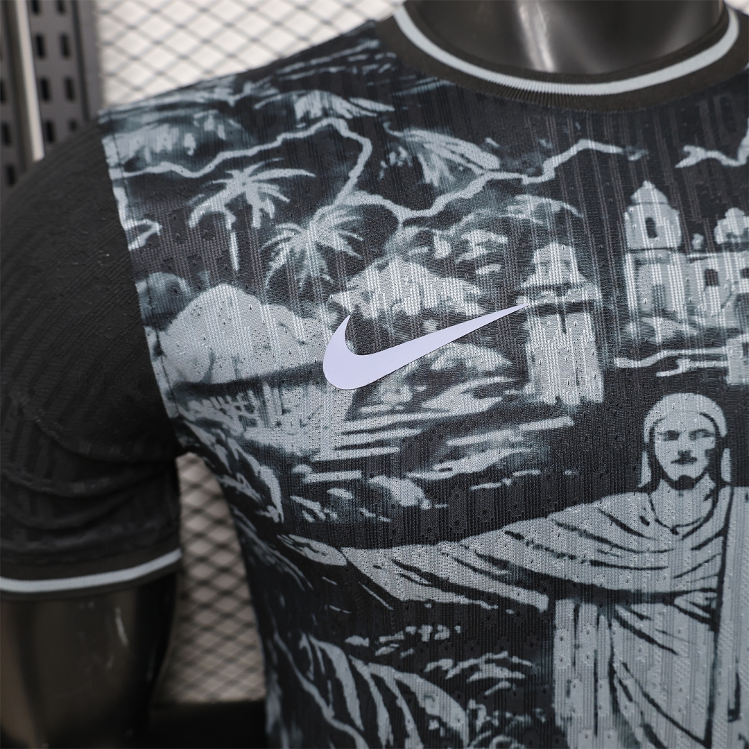 Brazil 2026 Grey Jesus Black Special Jersey - Player Version - UnitedFutballJersey